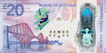 El diseño del billete de edición limitada homenajea la chilena de McTominay ante Dinamarca, incorporando elementos tradicionales de la moneda escocesa (Bank of Scotland)