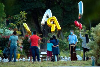 Un reducido número de personas