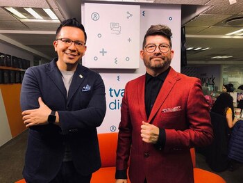 Hernán Albarenque (a la derecha)