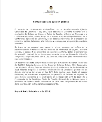 Gobierno confirmo que ordenes de