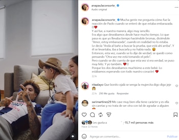 Captura de pantalla de una publicación de Instagram con un hombre en el suelo con una prueba médica, junto a una mujer y un niño con sombrero