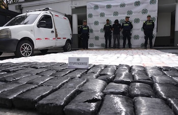 La incautación de media tonelada de marihuana en el sur de Bogotá marcó un nuevo golpe contra el tráfico de estupefacientes en la capital - crédito Mebog