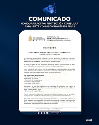 La Cancillería hondureña reiteró su compromiso con la protección de los ciudadanos en el exterior y exhortó a la población a verificar ofertas laborales fuera del país (FOTO: Cancillería Honduras)