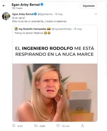 Egan Bernal criticó a Rodolfo