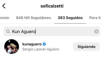 Kun Aguero y Sofía Calzetti