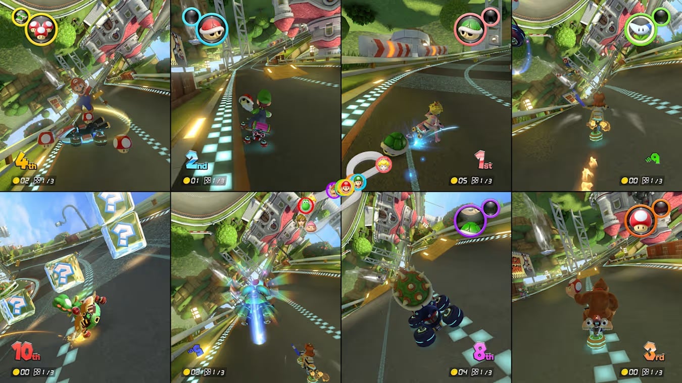 La actualización permite carreras locales para hasta ocho jugadores. (Nintendo)