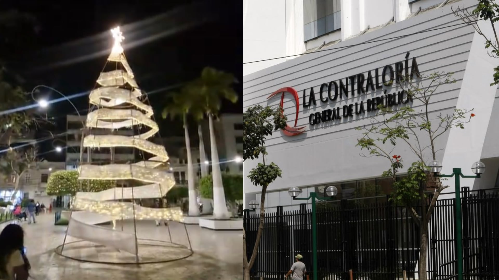 La Contraloría identificó graves deficiencias en la contratación de la decoración navideña, alertando sobre posibles irregularidades administrativas en la Municipalidad Provincial de Chiclayo. Foto: Composición Infobae Perú