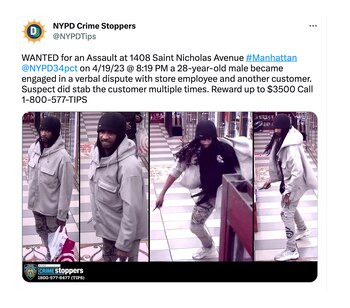 La publicación de Crime Stoppers