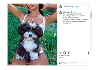 El posteo de Juliana en