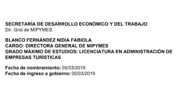 Fue directora general de MIPYMES