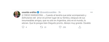 Osvaldo Ardiles, duro contra el