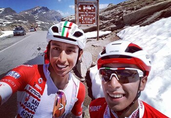 Egan Bernal e Iván Sosa