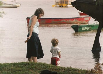 Junto a Luca, cuando era