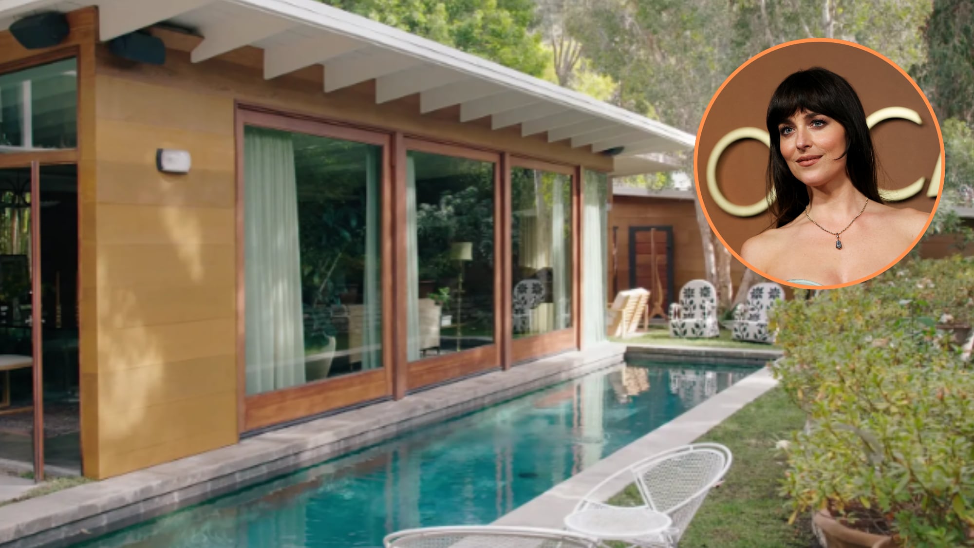Dakota Johnson vende la casa mid-century modern de West Hollywood tras su separación de Chris Martin.