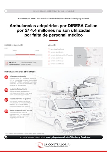 Infografía de la Contraloría General de la República en el 2023