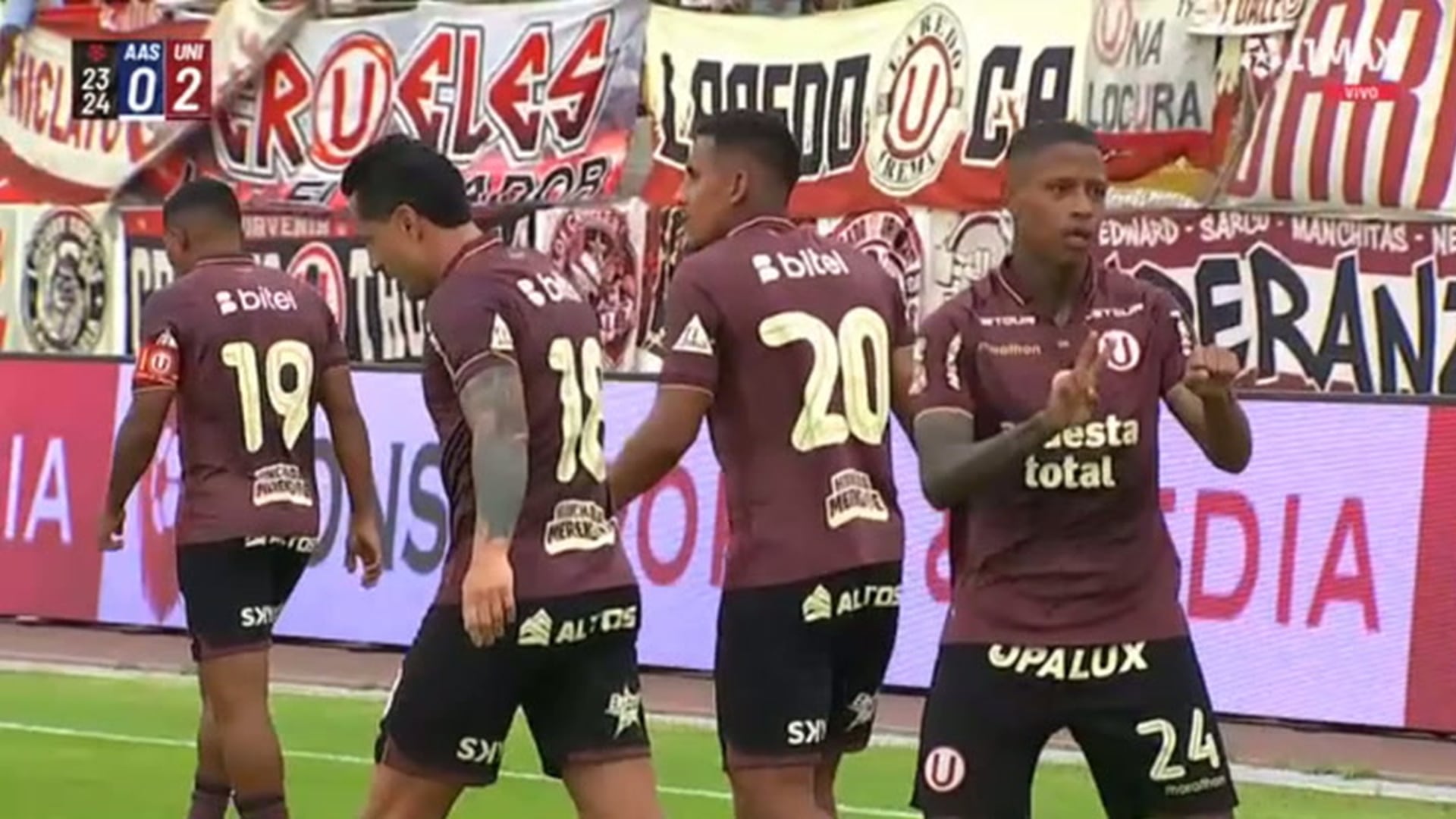 Andy Polo marcó el 2-0 de Universitario ante Alianza Atlético por el Torneo Clausura 2026. Crédito: Captura