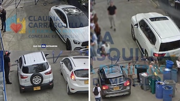 Cámaras de seguridad registraron el ingreso de vehículos de alta gama como Mercedes-Benz GLA, Toyota Land Cruiser 300 y Mercedes-Benz GLE 53 a la cárcel de Itagüí durante la celebración - crédito Claudia Carrasquilla/X