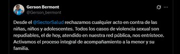 La denuncia motivó la activación de protocolos de protección y acompañamiento familiar - crédito X