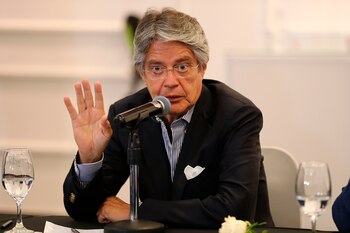 En la imagen un registro del presidente de Ecuador, Guillermo Lasso, en Quito (Ecuador). EFE/José Jácome/Archivo