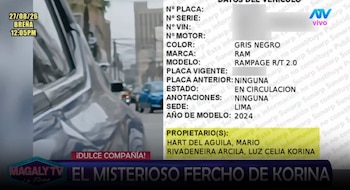 Korina Rivadeneira es captada con acompañante mientras realiza trámites y almuerza: Magaly revela detalles. Captura: Magaly TV La Firme.