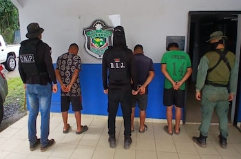 Panameños dedicaos a la minería ilegal fueron detenidos por las autoridades nacionales (Foto cortesía INTERPOL)