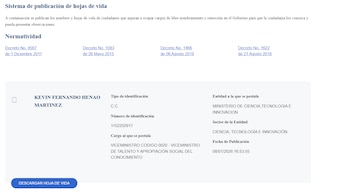 Publicación de la hoja de