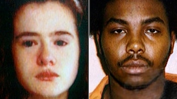 Retratos divididos en dos paneles con el rostro de una mujer de cabello oscuro a la izquierda y un hombre afroamericano a la derecha