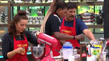 Caterine Ibargüen y Roberto Cano