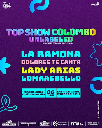 La segunda fecha del Top Show Colombo 2026 se realizará este miércoles 6 de mayo en el Teatro Jorge Eliécer Gaitán, en Bogotá.