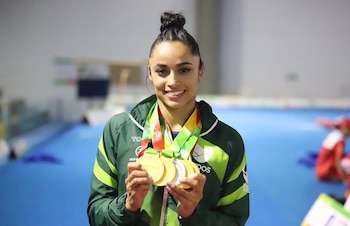 Ginna Escobar hizo parte de la selección Antioquia que ganó el título por equipos en el Campeonato Nacional de Gimnasia - crédito Ginna Escobar