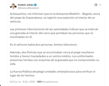 Rendón entregó un balance del