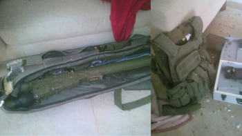 El lanzamisiles hallado por las FDI, perteneciente a terroristas de Hezbollah (@idfonline)