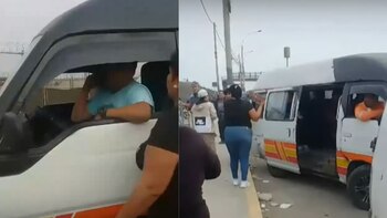 Extorsiones a combis cerca al