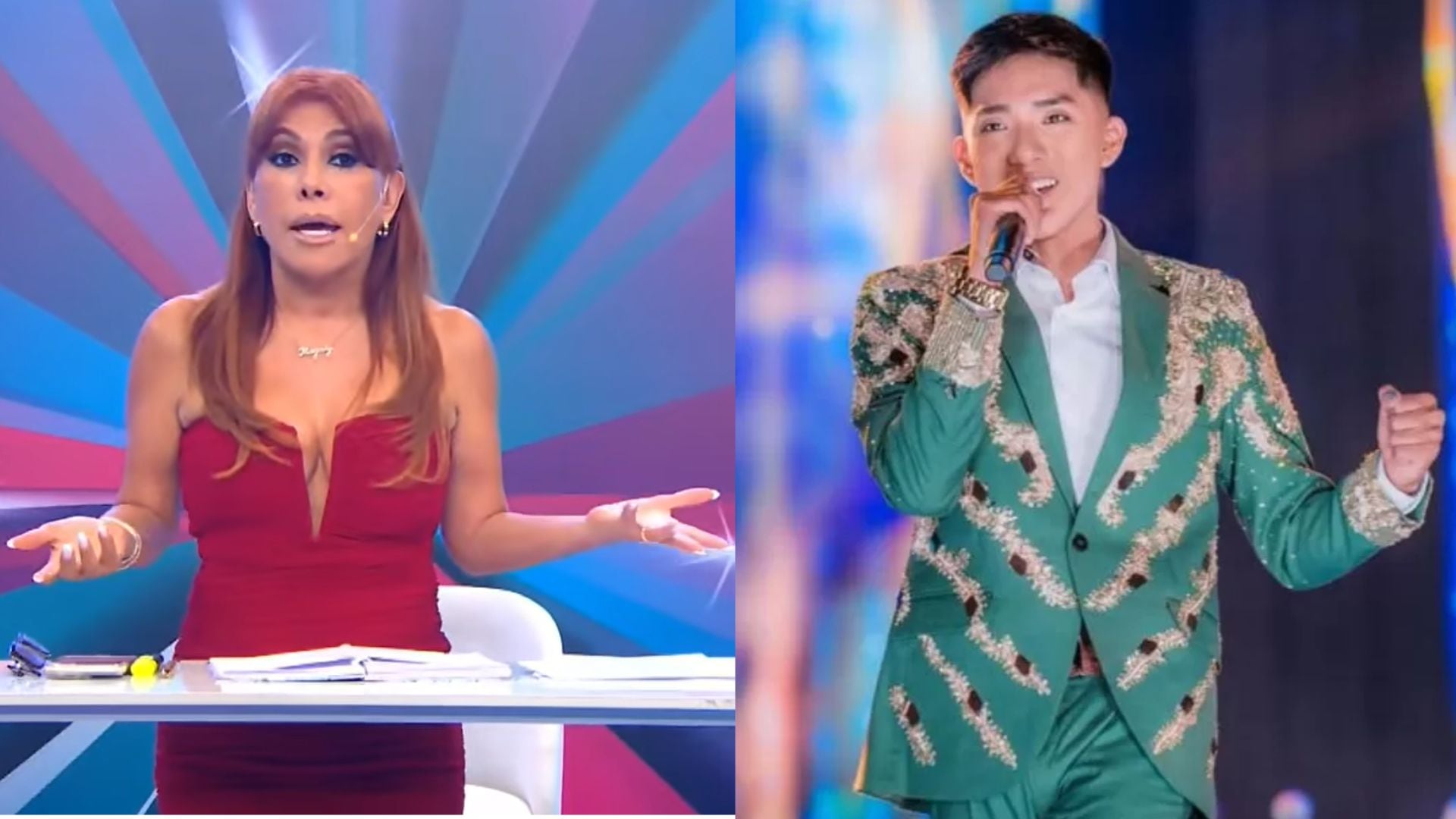 La conductora Magaly Medina opinó sobre el desempeño vocal y la presencia escénica del cantante Óscar Junior en la orquesta La Bella Luz.