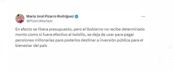 La senadora María José Pizarro