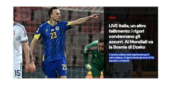 Las portadas de los medios italianos por la eliminación de Italia del Mundial