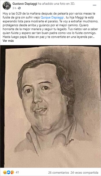 La despedida de Gustavo a