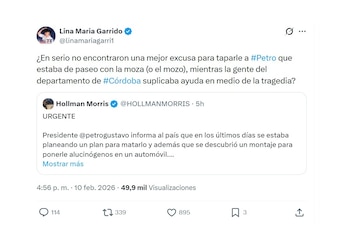 Con este mensaje en X,