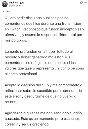 La joven reconoció que fue