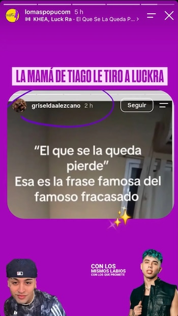 La crítica de la mamá de Tiago PZK a Luck Ra