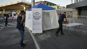 Una carpa de los Cascos