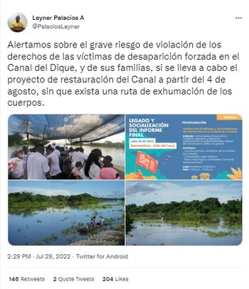 El comisionado expresa sus preocupaciones