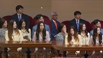 Kyara Villanella asistió con su novio Adrián Harboe a la juramentación de Keiko Fujimori como presidenta