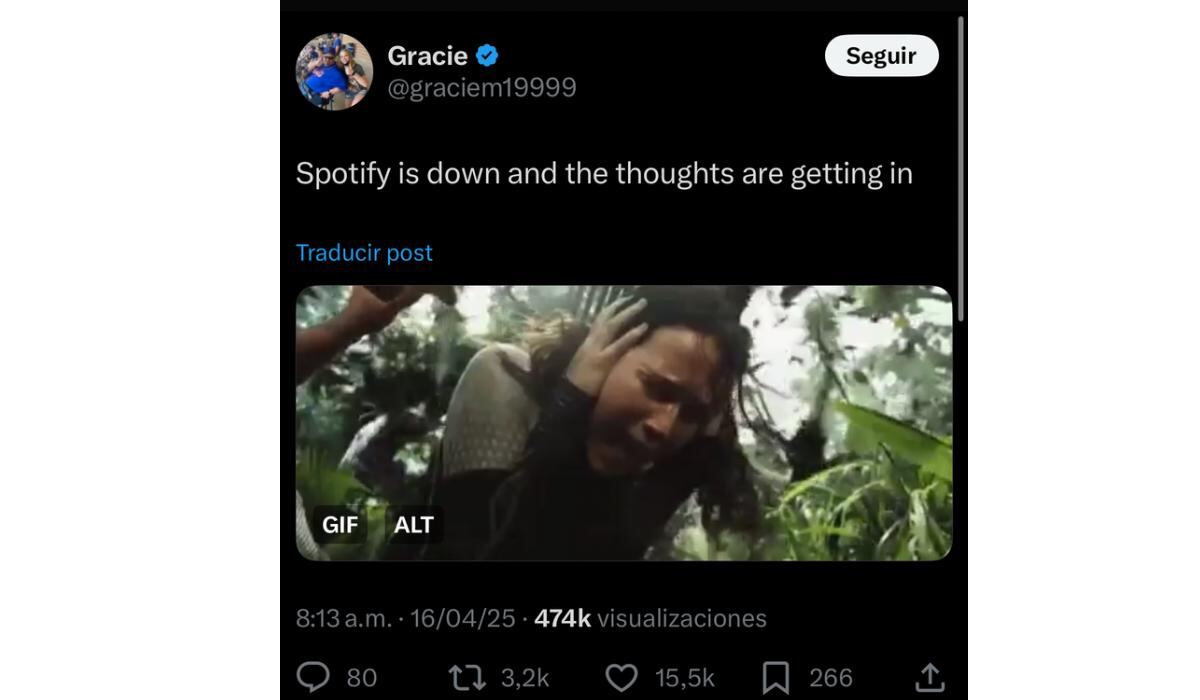 Spotify reconoció el fallo a nivel global. (X)