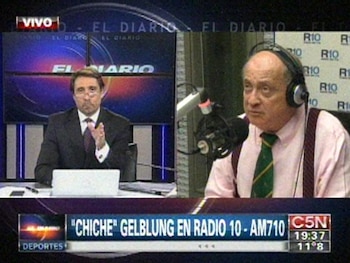 Eduardo Feinmann y Chiche Gelblung en una de sus "dúplex" en vivo (Captura de video/X)