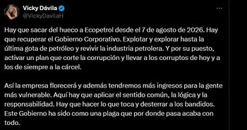 Vicky Dávila realizó duras críticas