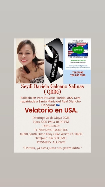 La inesperada partida de Dariela ha dejado destrozada a su familia en Santa María del Real, Olancho (Cortesía).