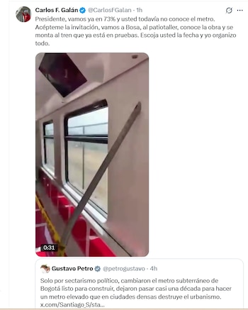 Carlos Fernando Galán respondió invitando