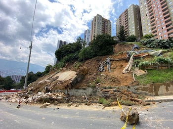 Derrumbe en Rodeo Alto, Medellín.