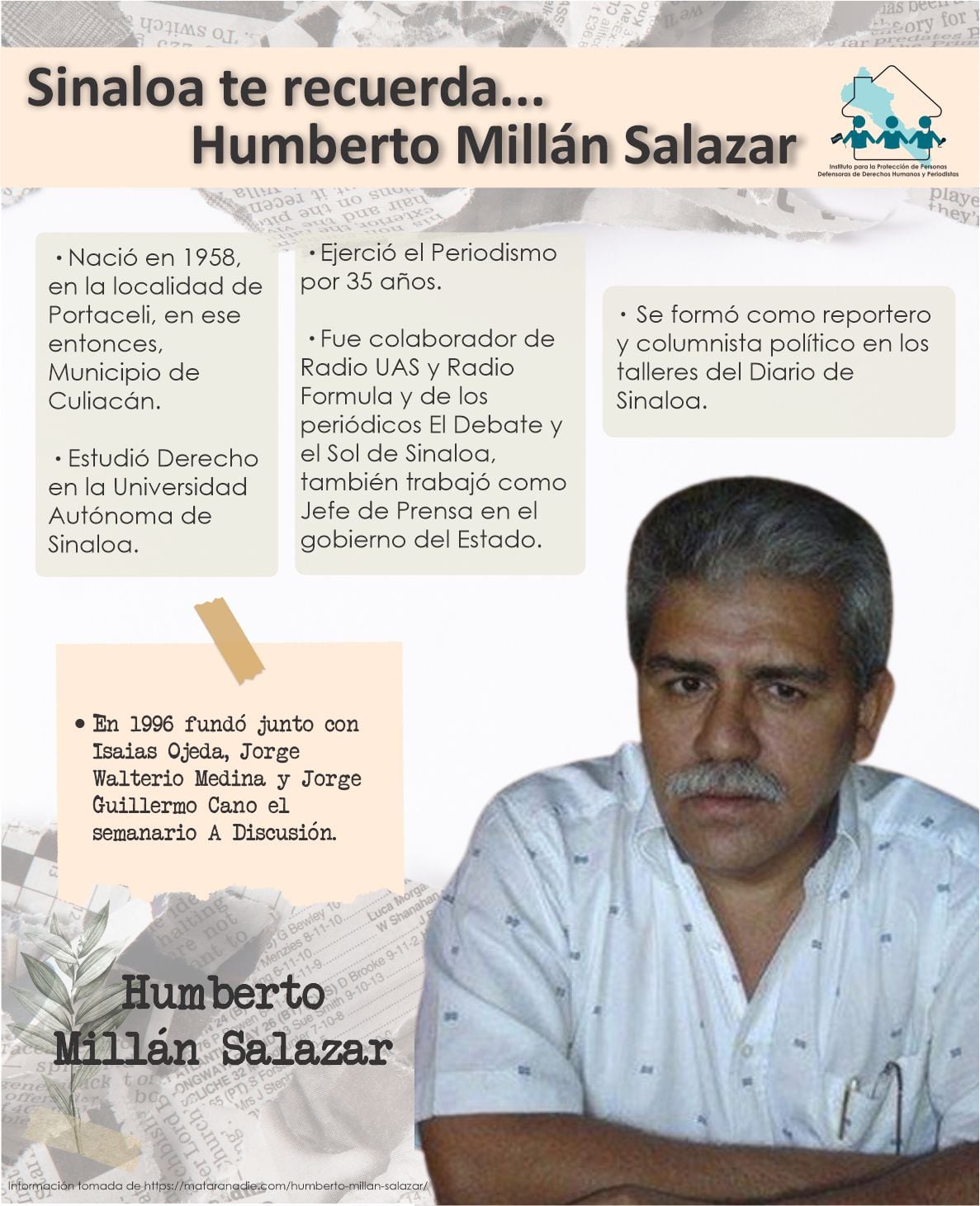 Humberto Millán Salazar fue levantado y asesinado en el 2011. (X/@InstitutodePro)